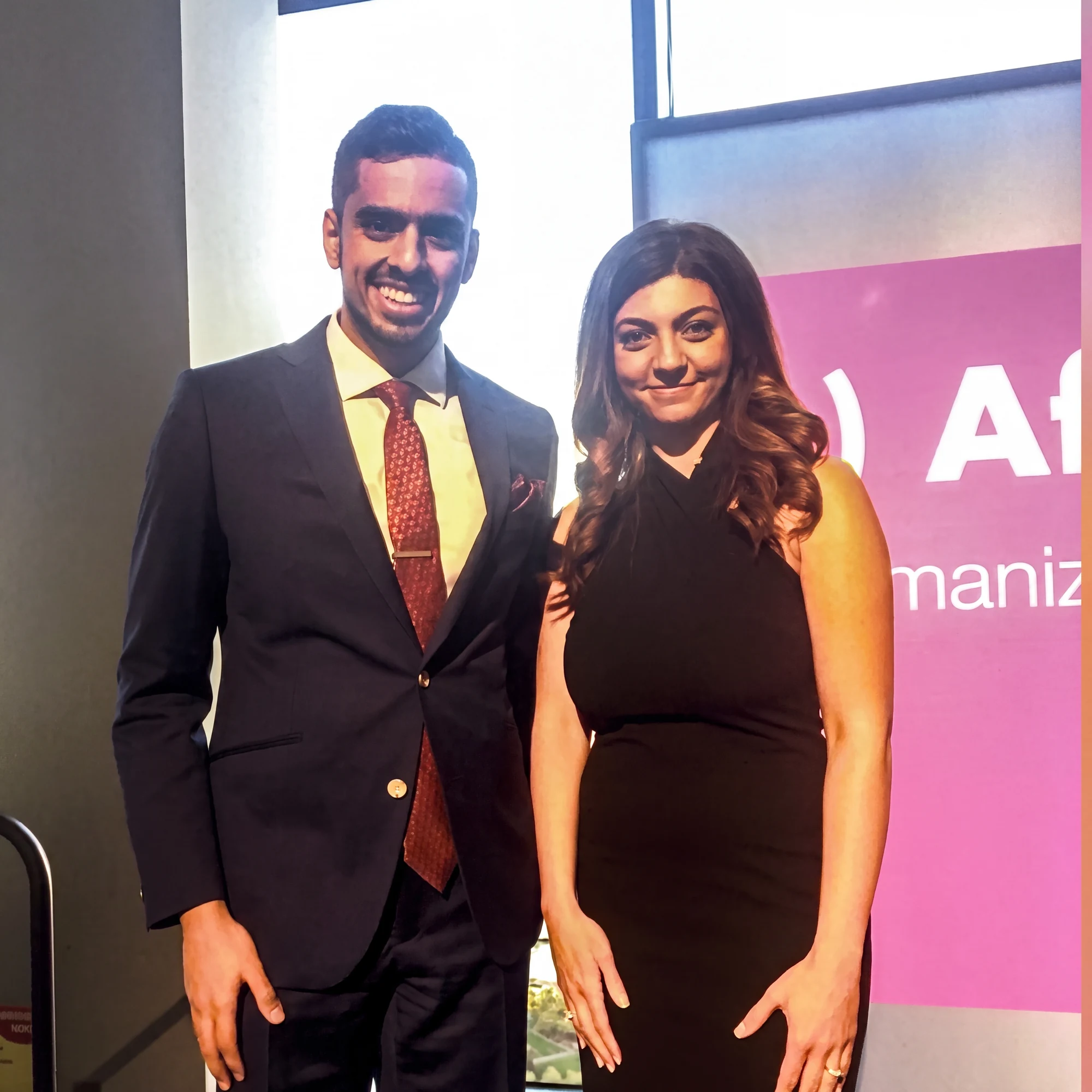 Mark with Rana el Kaliouby, CEO of Affectiva, at an Affectiva event